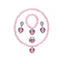 Factory Spot Frozen Princess Aisha Girl Dress-up Jewelry Diamond Necklace Bracelet Ring Earrings Set