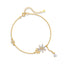 Elegant Flower S925 Sterling Silver Zircon Tassel Bracelet for Women - Light Luxury Niche Design