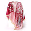 Women's Elegant Streetwear Orange Printed Silk-Like Scarf Kerchief 90cm