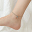 Gold Bead Letter Anklet in Titanium Steel with Good Luck Charm