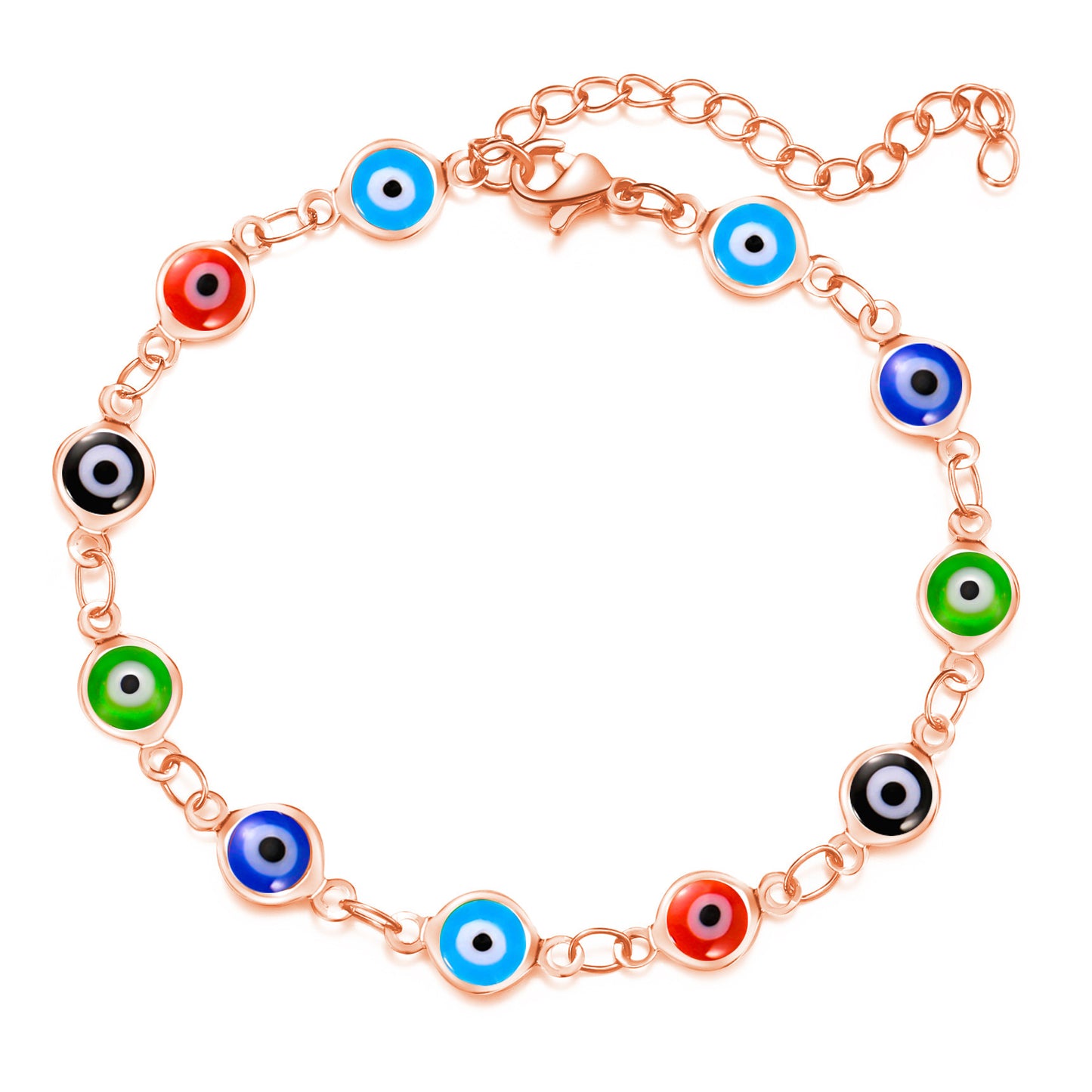 Retro Devil's Eye Colorful Copper Bracelet Fashion Statement