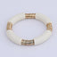 Simple Classic Round Acrylic Metal Beaded Bracelet