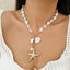 Hawaiian Bohemian Sunflower Multi-Layer Imitation Pearl Shell Women's Necklace