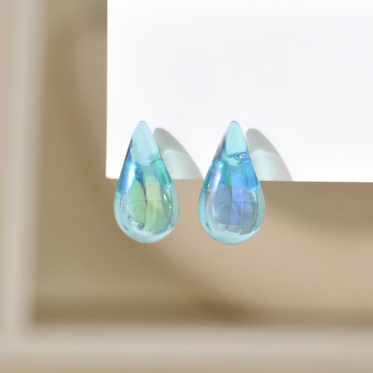 1 Pair Minimalist Water Droplet Acrylic Earrings