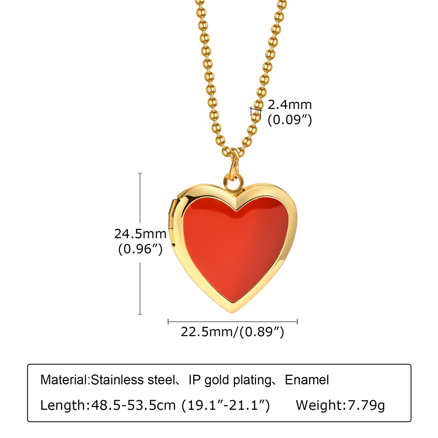 Heart-shaped Crystal Female Couple Jewelry Titanium Steel Necklace