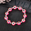 Fashion Devil's Eye Resin Beaded Bracelet - Retro Translucent Blue Eye Design