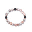 Retro Multicolor Natural Stone and African Lava Beaded Bracelet Set