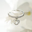 Classic Minimalist Heart Shape Zircon Gold Plated Charm Ring