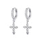 Retro Lightning Oval Zircon Gold Plated Drop Earrings