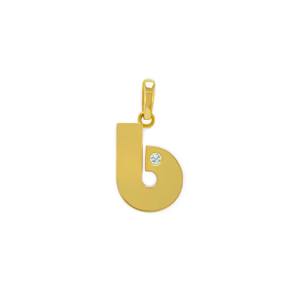 Modern Style Letter Stainless Steel Titanium Steel Plating Inlay Zircon 18K Gold Plated Pendant Necklace