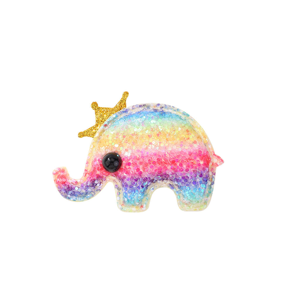 Cute Animal Elephant and Whale Crown Hair Clip for Kids