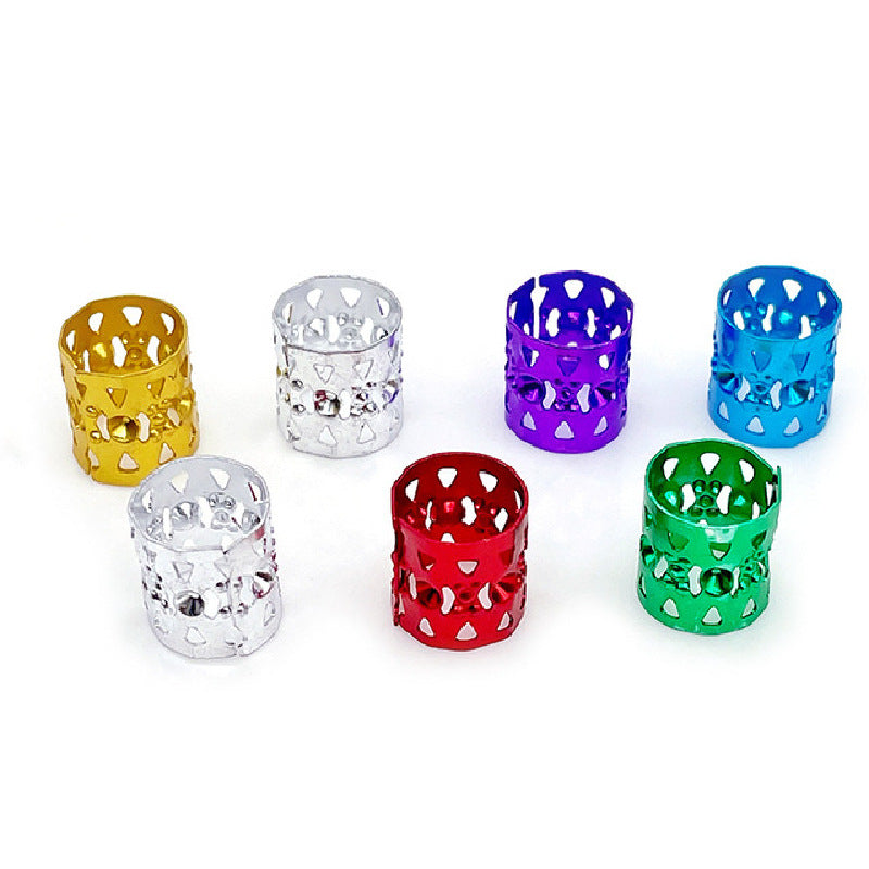 Hip-hop Aluminum Hollow Hair Buckle Extensions for Braids Accessories