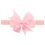 Solid Color Floral Baby Bow Headband with V-Shaped Ribbon - 21 Colors Available