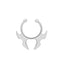 Gothic Irregular Horn Nose Clip Non-Perforated Metal Fake Nose Ring Jewelry