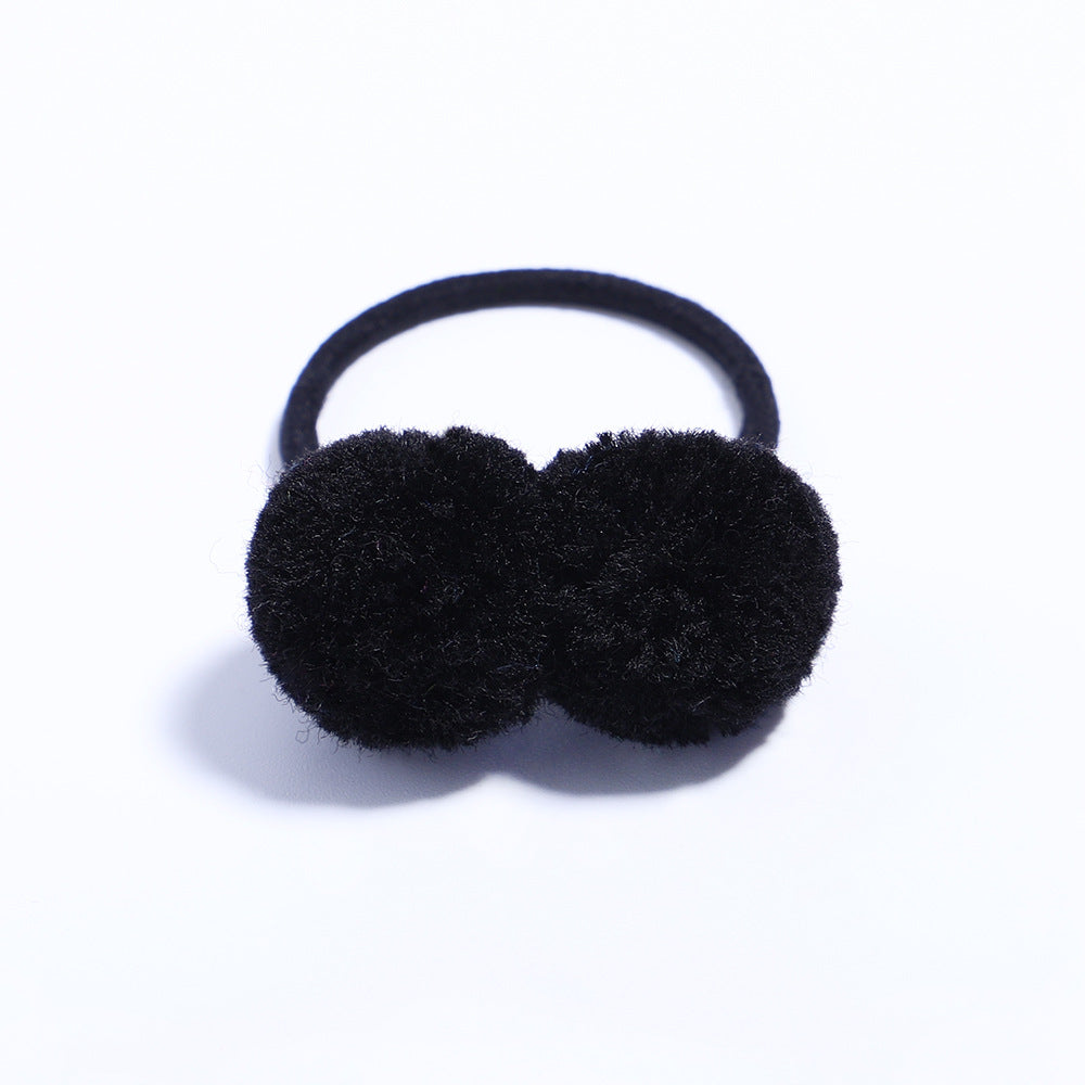 Fashion Simple Hair Ring Rubber Band with Cute Pom Pom for Kids