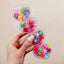 Children's Colorful Flower Hair Clips and Elastic Hair Bands Set