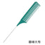 Simple Solid Color ABS Hair Comb with Steel Needle Tip for Salon and Dyeing