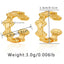 Elegant Butterfly Zircon 18k Gold Plated Copper Ear Cuffs