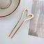 Retro U-Shape Alloy Hairpin with Delicate Love Design