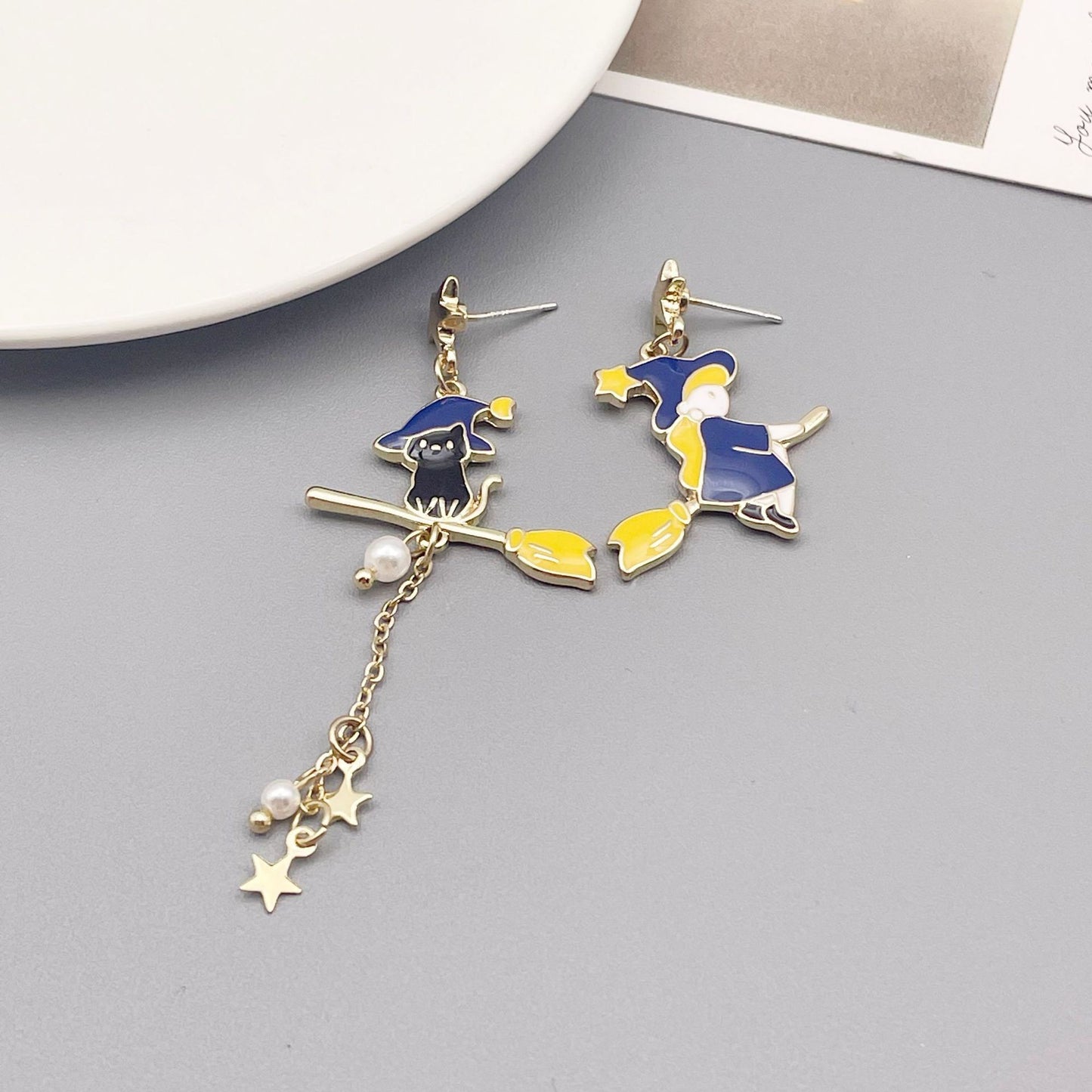 Fashion Cartoon Alloy Enamel Stoving Varnish Drop Earrings