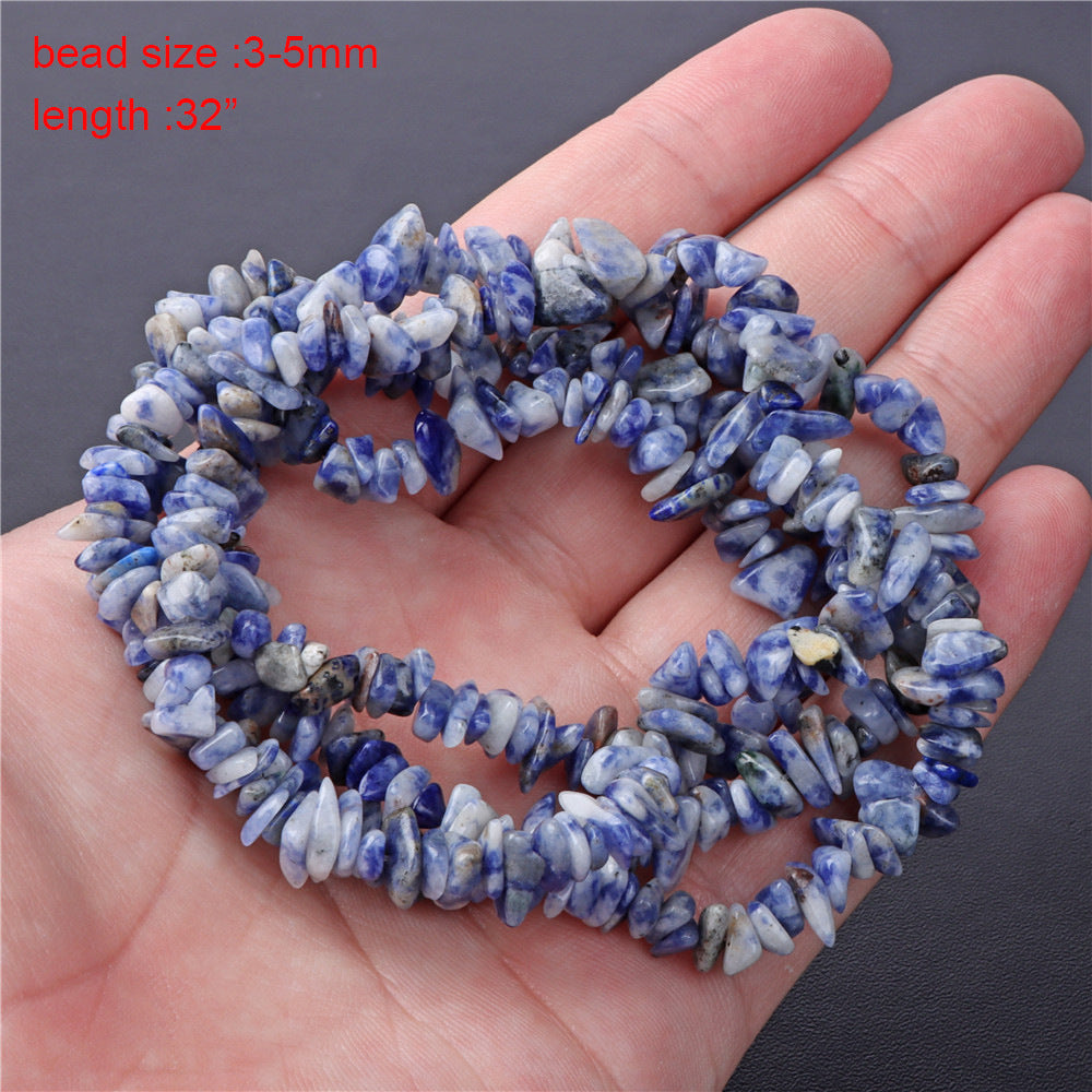 Natural Blue Dots Spacer and Abacus Beads for DIY Jewelry Making