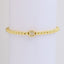 18k Gold Plated Copper Letter Zircon Beaded Stretch Bracelet