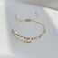 1 Piece Lady Letter Glass Plating 18K Gold Plated Women'S Bracelets