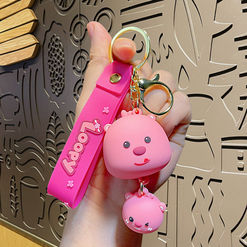 Cartoon Fruit Doll PVC Keychain Accessory