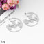 IG Style Exaggerated Symbol Carved Stainless Steel Stud and Hoop Earrings