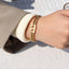 Bold Hip Hop Thick Chain Ring and Letter B Bracelet Set in 18K Gold for Couples