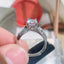 Classic Six Prong Adjustable Imitation Moissanite Copper Ring