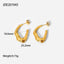 1 Pair Modern Style Classic Style C Shape Stainless Steel Plating 18K Gold Plated Ear Studs