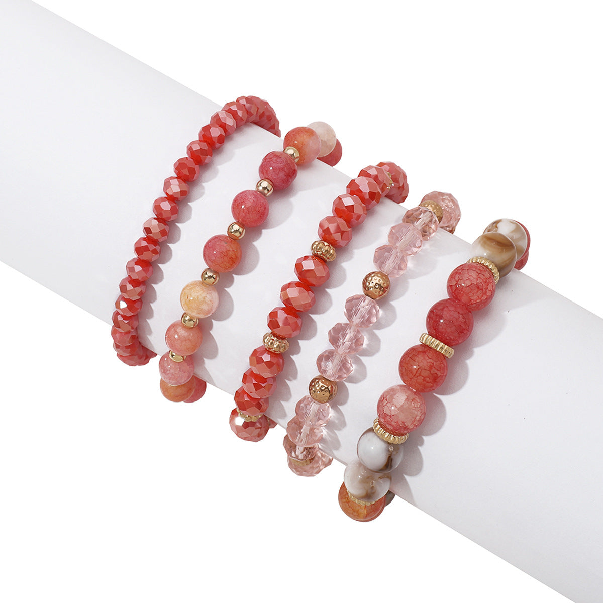 IG Style Bohemian Geometric Crystal Beaded Layered Bracelets