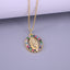 Creative Oval Virgin Mary Pendant Necklace with Rhinestone Inlay