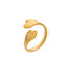 18K Gold Plated Stainless Steel Retro Open Palm Hug Ring