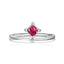 Elegant Multicolor Zircon Adjustable Sterling Silver Open Ring