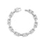 Lady Rectangle Stainless Steel Chain Bracelet and Necklace Set