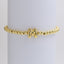 18k Gold Plated Copper Beaded Alphabet Stretch Bracelet