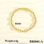 Hip-hop Style 18k Gold Plated Copper Beaded Stretch Bracelet