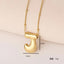 304 Stainless Steel Gold Plated Alphabet Pendant Necklace