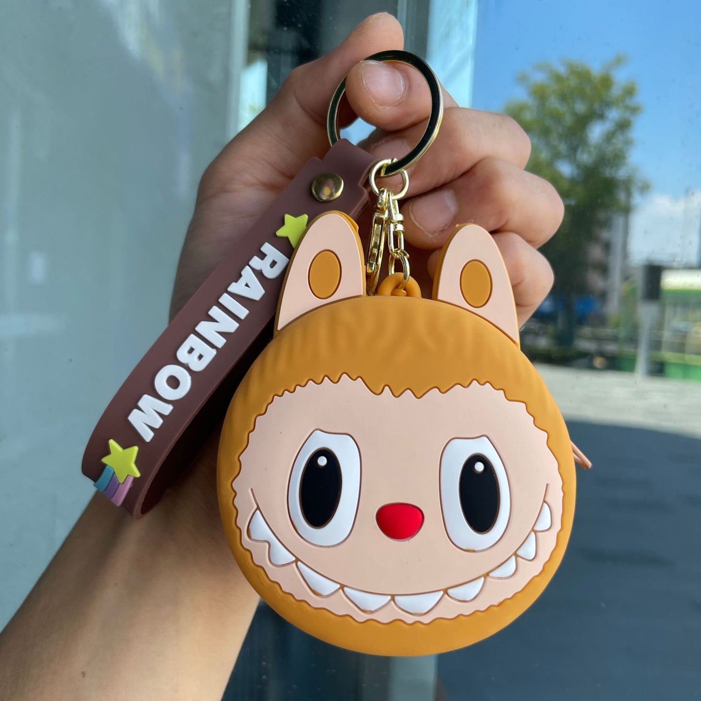 Cute Cartoon Capybara Silicone Keychain and Coin Purse Combo