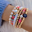 Bohemian Geometric Starfish Shell Beaded Knitting Women's Bracelet Set