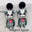 Wholesale Jewelry Cartoon Style Square Skull Arylic Drop Earrings