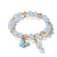 Cartoon Rhombus Butterfly Crystal Beaded Bracelet for Women and Kids