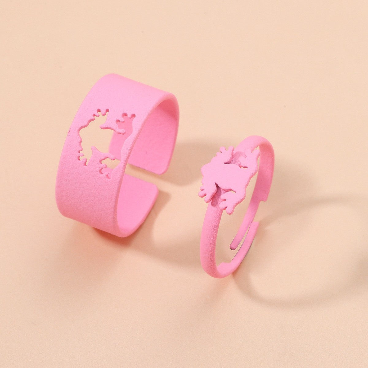 Fashion Star Butterfly Airplane Metal Unisex Open Ring Set - Creative Animal Design Adjustable Rings