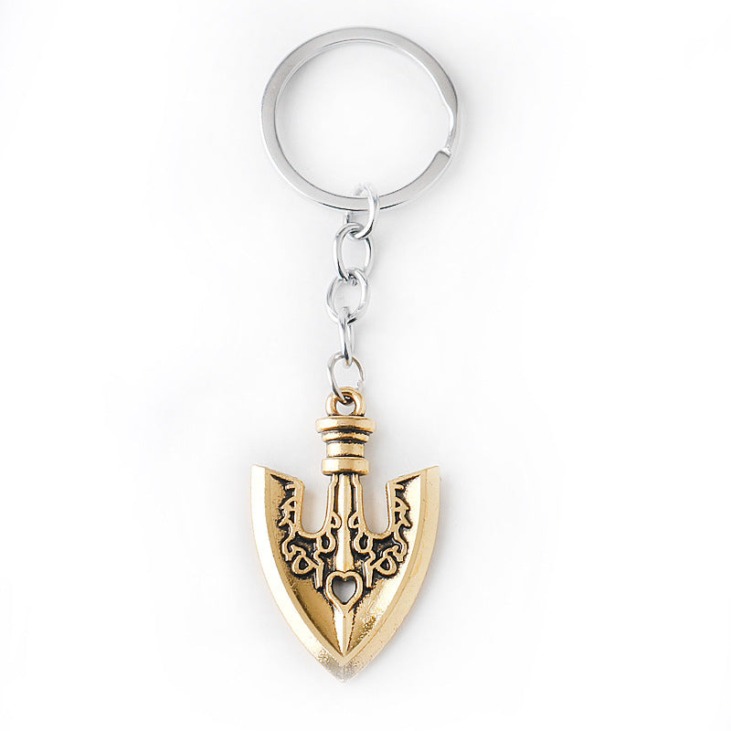 Jojo's Bizarre Adventure Alloy Shovel Pendant Necklace and Keychain