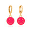 Retro Smiley Face Oil Drop Earrings - Minimalist Metal Hoop Jewelry for Women