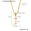 18K Gold Plated Titanium Steel Cursive Letter Pendant Necklace with Zircon Accents