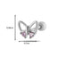 Heart & Butterfly Zircon Stainless Steel Cartilage Earrings