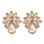 Fashion Floral Crystal Stud Earrings